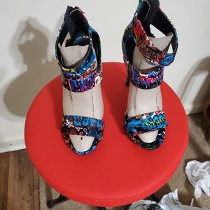 STEVE MADDEN MULTI STILETTO SANDLE
